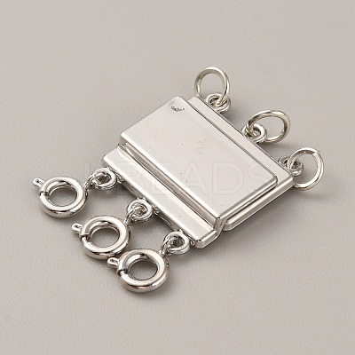3-Strand 6-Hole Alloy Box Magnetic Clasps FIND-TAC0002-064P-1
