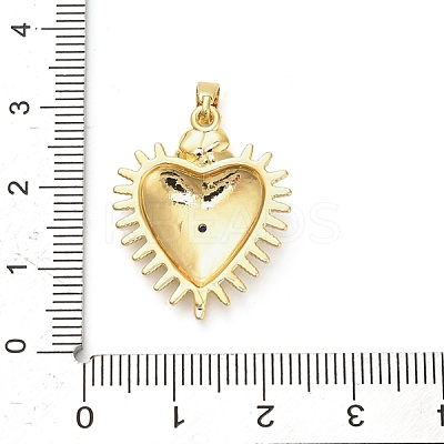 Brass Micro Pave Cubic Zirconia Pendants KK-M314-09G-01-1