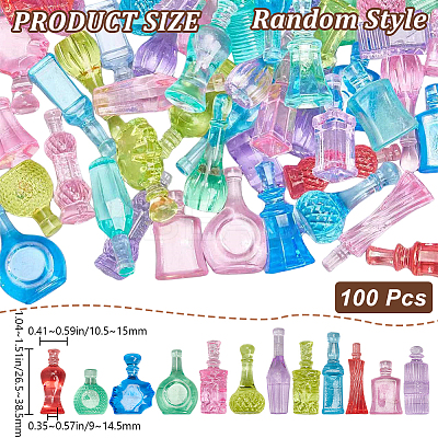 100Pcs Plastic Beads KY-CP0001-14-1