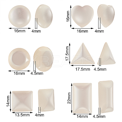 Opaque Resin Cabochons RESI-CJ0001-122-1