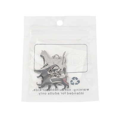 4Pcs 304 Stainless Steel Pendants STAS-FS0002-01B-1