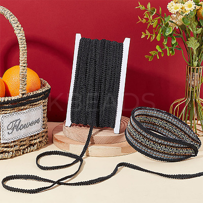 Polyester Braided Lace Trim OCOR-WH0060-45B-1