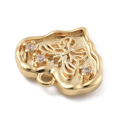 Brass Micro Pave Cubic Zirconia Pendants KK-D283-32G-01-1