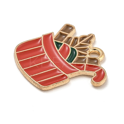 Christmas Theme Alloy Enamel Pendants ENAM-Z019-01G-1