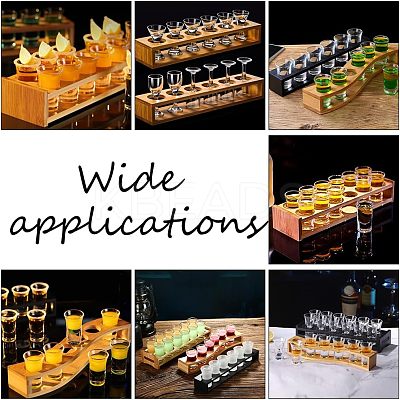 6-Hole Bamboo Glass Holder Display Racks ODIS-WH0025-71-1