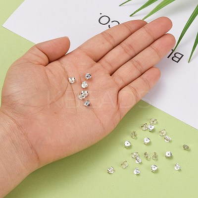 Earring Findings 925 Sterling Silver Ear Nuts STER-F015-02-1