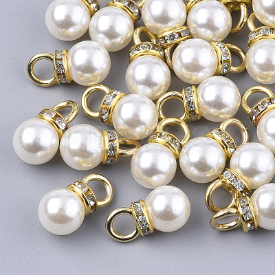 High Luster ABS Plastic Imitation Pearl Pendants RB-T011-01A-G-1