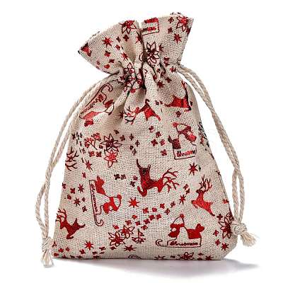 Cotton Gift Packing Pouches Drawstring Bags ABAG-B001-01B-05-1