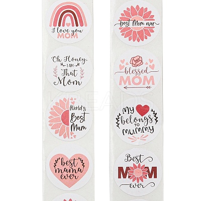 Mother's Day 8 Styles Stickers Roll DIY-H166-02-1