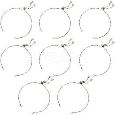 12Pcs 304 Stainless Steel Rolo Chain Slider Bracelet Making AJEW-NB0003-63-1