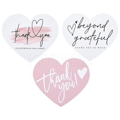 20Pcs Coated Paper Thank You Greeting Card DIY-YW0012-24B-1