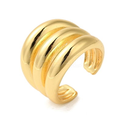 Brass Open Cuff Rings RJEW-A048-09G-1