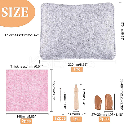 DIY Needle Felting Making Kit DIY-BC0005-76-1