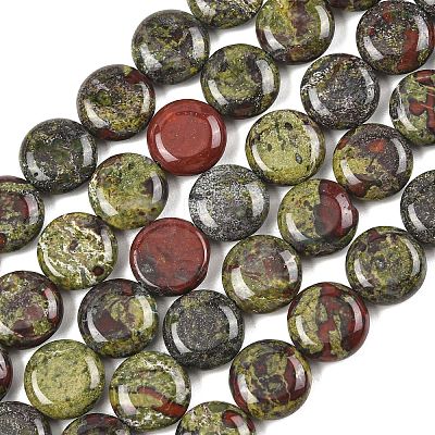 Natural Dragon Blood Jasper Beads Strands G-L648-B02-15mm-1