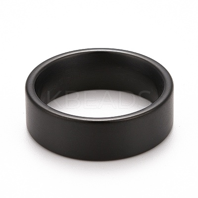 Ion Plating(IP) 304 Stainless Steel Plain Band Finger Ring for Men Women RJEW-E062-A01-04EB-1