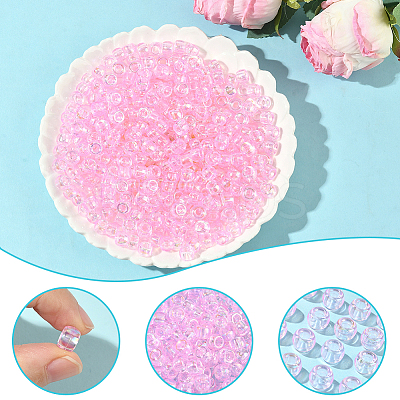 500Pcs UV Plating Acrylic Beads OACR-SP0001-85A-1