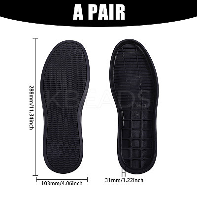 Anti Skid Synthetic Rubber Shoes Bottom Heel Sole FIND-WH0816-097B-1