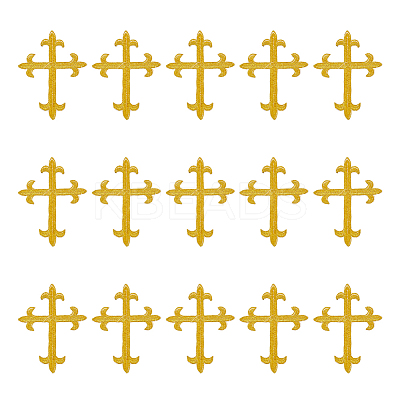 Polyester Metallic Thread Embroidery Applique Patch LS-PATC-WH0005-19-1