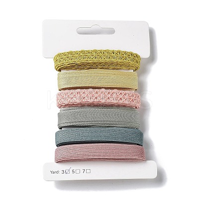 18 Yards 6 Colors Polyester Ribbon SRIB-C001-B10-1