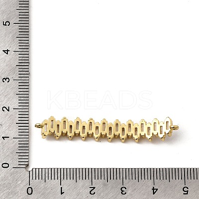 Brass Pave Clear Cubic Zirconia Stick Connector Charms KK-I360-026G-1