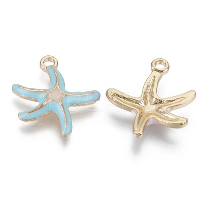 Alloy Enamel Pendants X-ENAM-T009-60A-RS-1