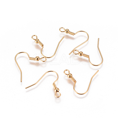 316 Surgical Stainless Steel Earring Hooks STAS-F227-30-G-1