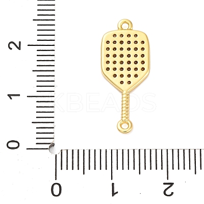 Brass Micro Pave Clear Cubic Zirconia Connector Charms LS-KK-P288-01G-1