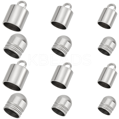 120Pcs 6 Styles 201 Stainless Steel Cord Ends STAS-BBC0001-97-1