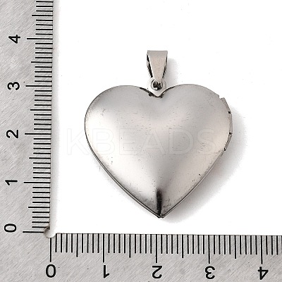 316 Stainless Steel Locket Pendants STAS-N0016-18C-P-1