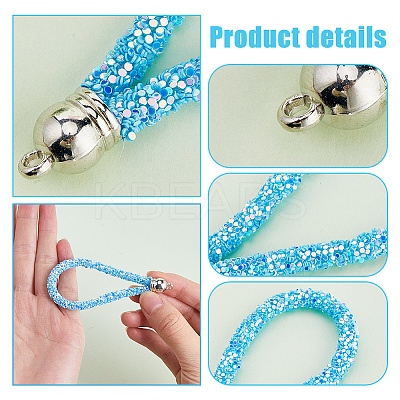 30Pcs 6 Colors PVC Sequin Rope Pendant Decorations FIND-CP0001-74-1