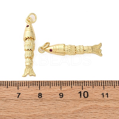 Rack Plating Brass Micro Pave Cubic Zirconia Pendants KK-M309-38I-G-1