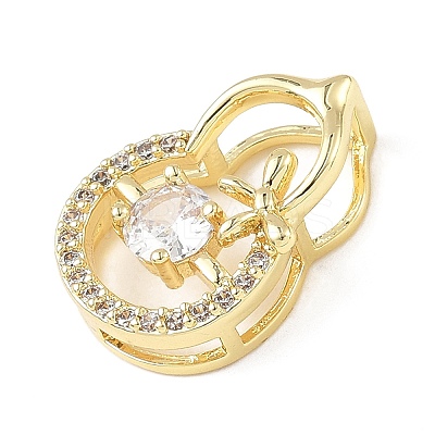 Brass Micro Pave Cubic Zirconia Pendants KK-D357-17A-G-1