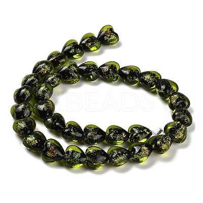 Handmade Dichroic Foil Glass Beads Strands DICH-U001-03H-1