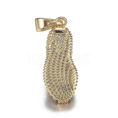 Brass Micro Blue Cubic Zirconia Pendants ZIRC-F120-063G-1