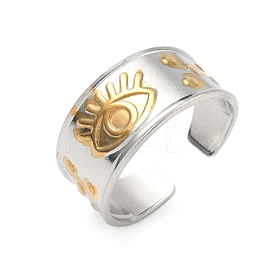 304 Stainless Steel Cuff Open Rings RJEW-Z121-02GP-05-1