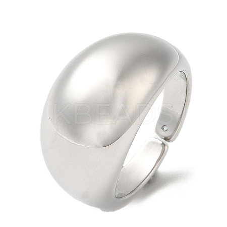 Rack Plating Brass Blank Dome Open Cuff Rings RJEW-E290-02P-1