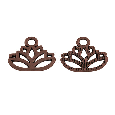 Tibetan Style Alloy Charms TIBEP-36884-R-NR-1