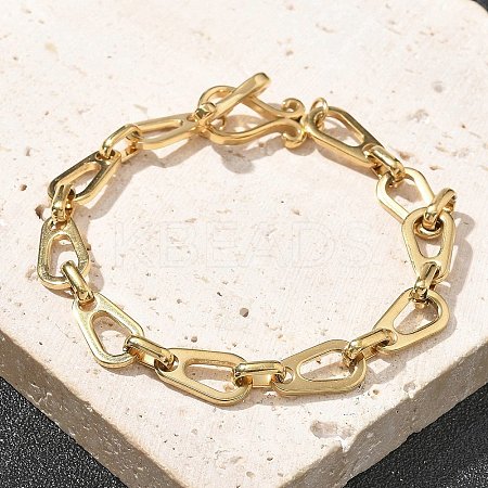 304 Stainless Steel Figaro Chains Bracelets for Women BJEW-R009-02G-1
