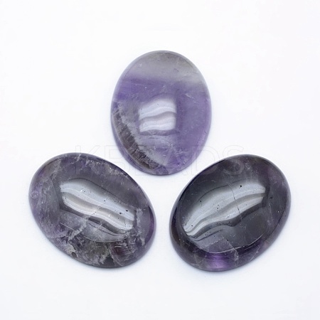 Natural Amethyst Cabochons G-P393-I20-1