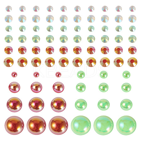 Half Round ABS Plastic Cabochons FIND-TAC0038-08A-1