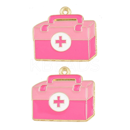 Medical Theme Alloy Enamel Pendants AL-CBA2919-03G-11B-1