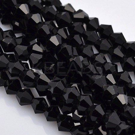 Faceted Bicone Glass Beads Strands EGLA-P017-3mm-04-1