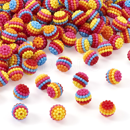 Resin Waxberry Beads RESI-TA0003-14A-1
