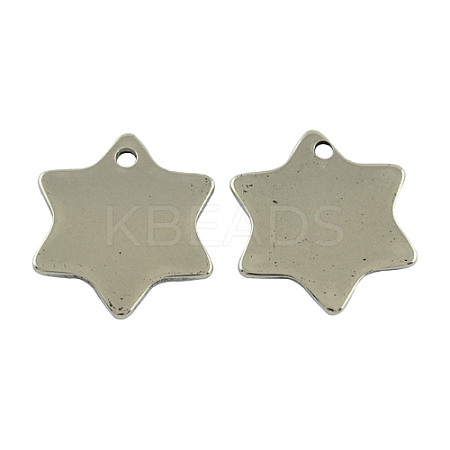 Tarnish Resistant 201 Stainless Steel Stamping Blank Tag Pendants LS-STAS-S025-1