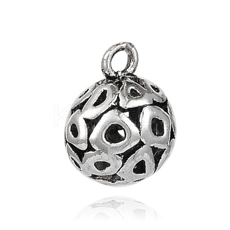 Tibetan Style Hollow Round Alloy Pendants LS-PALLOY-J577-31AS-1