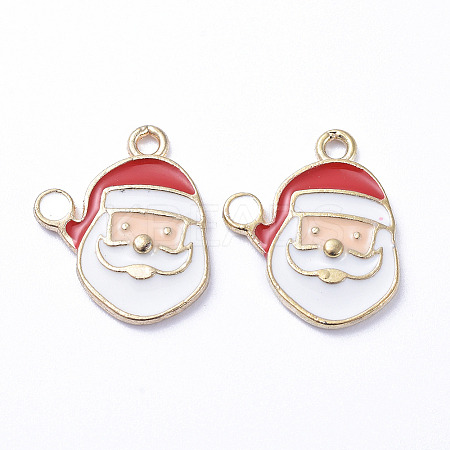 Golden Plated Alloy Enamel Pendants LS-X-ENAM-D040-C09-G-1
