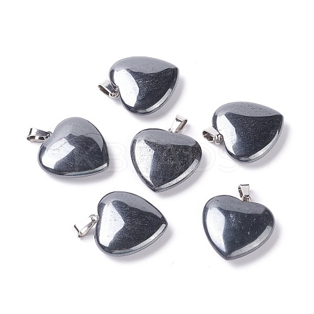 Synthetic Non-magnetic Hematite Pendants G-G956-B50-FF-1