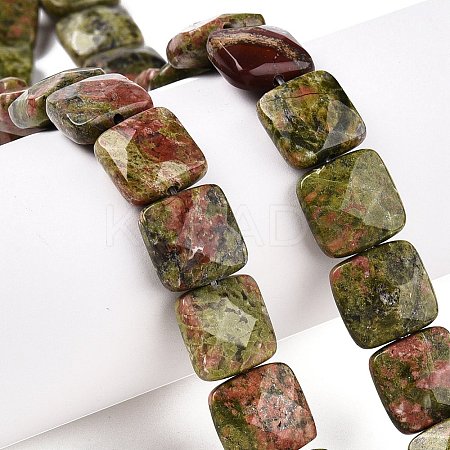 Natural Unakite Beads Strands G-T138-158-1
