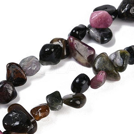 Natural Multicolor Tourmaline Nuggets Beads Strands G-B125-A12-01-1