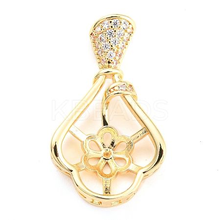 Brass Micro Cubic Zirconia Peg Bail Charms LS-KK-Q794-04D-G-1